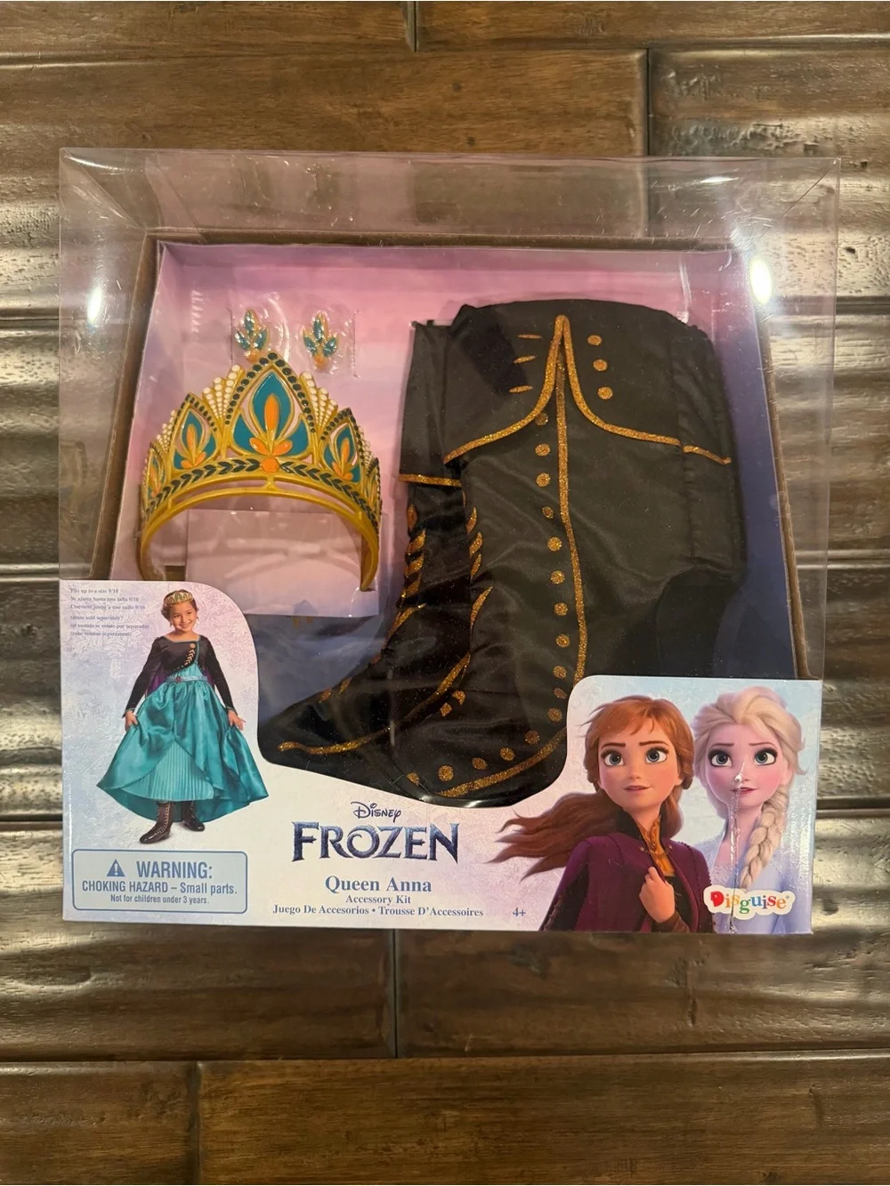 NWT Disney Frozen Queen Anna Accessory Kit - Black and Teal with Gold Accents